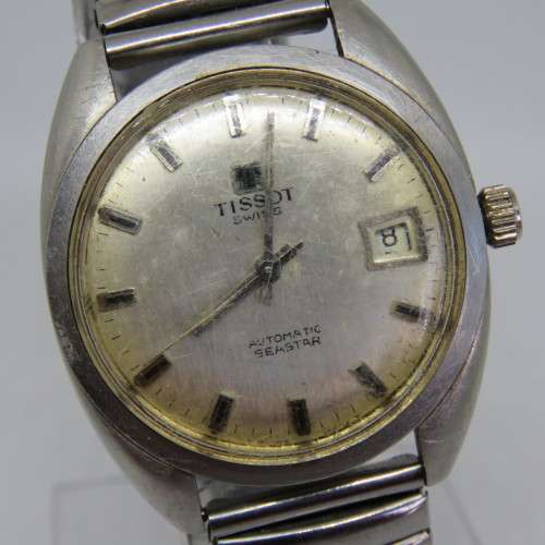 Vintage Tissot Automatic Seastar mens watch with date - Working