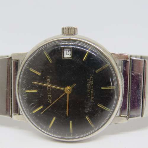 Vintage Acitizeno manual wind mens watch  working