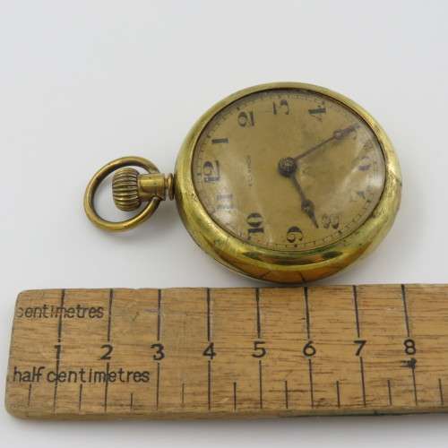 Vintage Ellenco pocketwatch - Gold coloured - Working