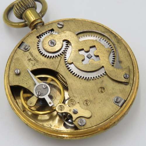 Vintage Ellenco pocketwatch - Gold coloured - Working