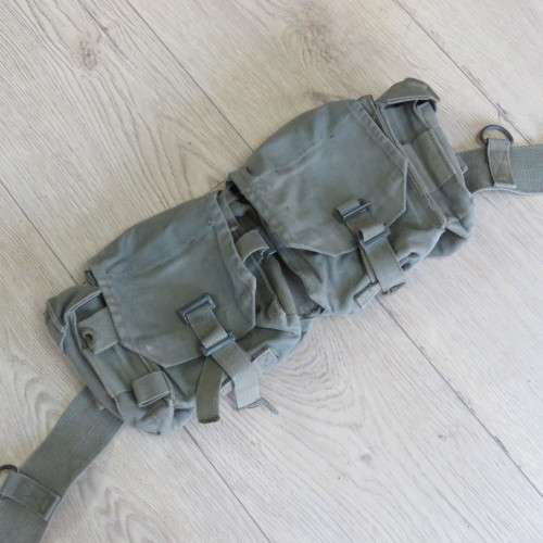 SADF webbing kidney pouches with damaged belt - 23 x 43 cm