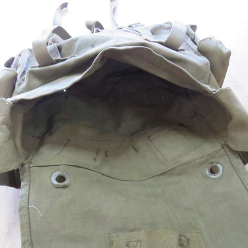 SADF webbing grootsak backpack - Well used - Missing buckles - 37 x 40 cm