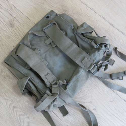SADF webbing grootsak backpack - Well used - Missing buckles - 37 x 40 cm