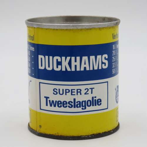 Vintage Duckhams Super 2T two-stroke oil can - Sealed