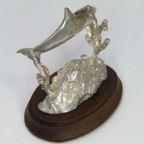 Silver Sculpture `Orca` by Stuart Benade - 79g