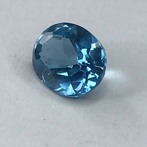 Synthetic Spinel 2,1 Carat Aqua Blue oval stone - @R1 start