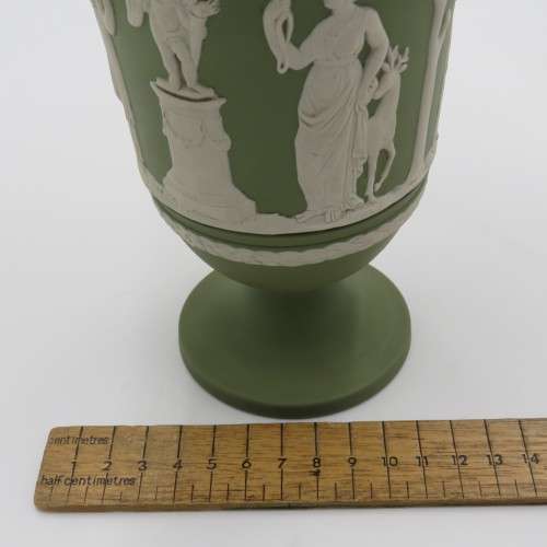 Wedgwood Green Jasperware vase