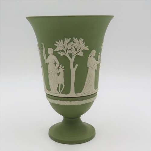 Wedgwood Green Jasperware vase
