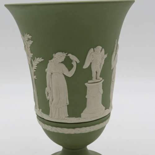 Wedgwood Green Jasperware vase