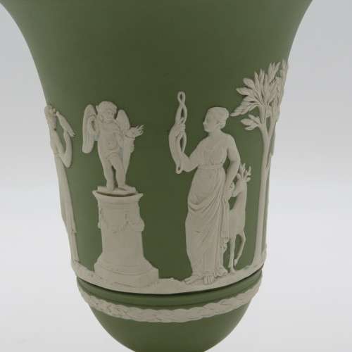Wedgwood Green Jasperware vase
