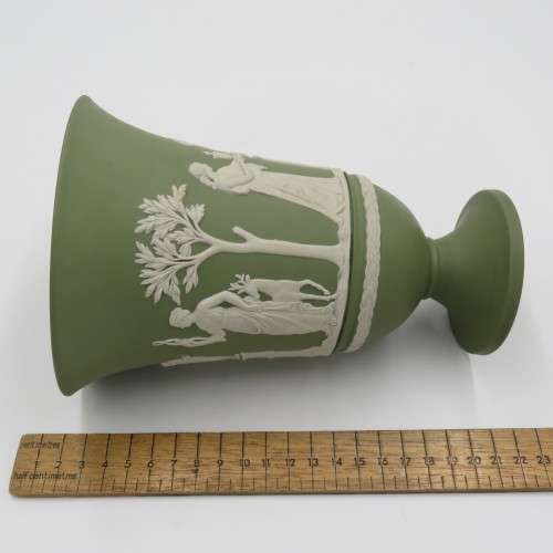 Wedgwood Green Jasperware vase