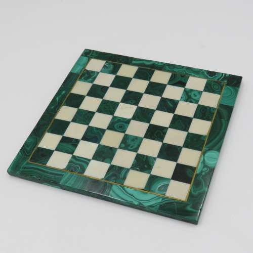 Vintage Malachite and marble chess set