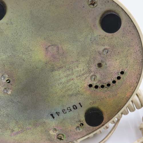 Vintage brass and plastic rotary dial telephone