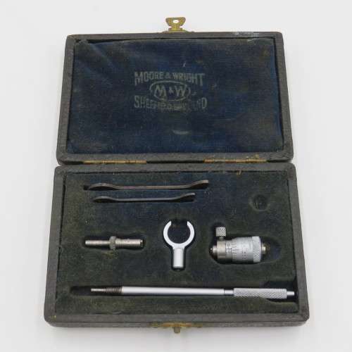 Vintage Moore and Wright internal micrometer