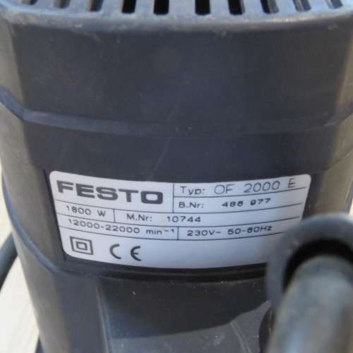 Festool Festo OF 2000 E router - Working - No accessories - 29 cm high - Base 15 x 17 cm