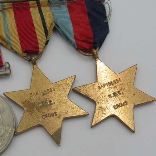 Set of 4 WW2 medals issued to SAP195937 M.M.C. Crous