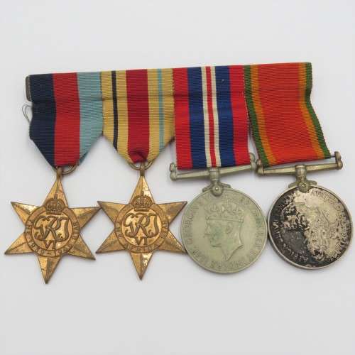 Set of 4 WW2 medals issued to SAP195937 M.M.C. Crous