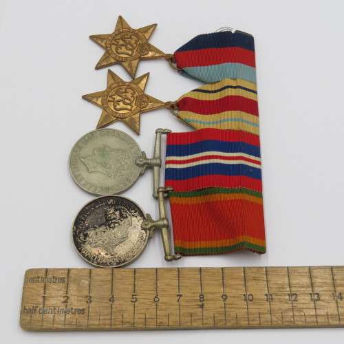 Set of 4 WW2 medals issued to SAP195937 M.M.C. Crous