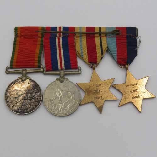 Set of 4 WW2 medals issued to SAP195937 M.M.C. Crous