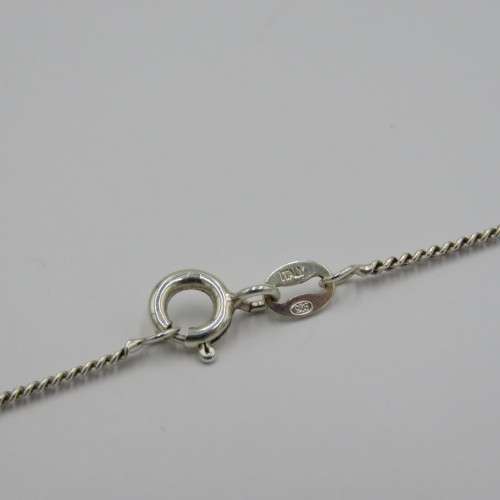 Sterling silver necklace with cross pendant - Weighs 7,0 grams - Length 50 cm