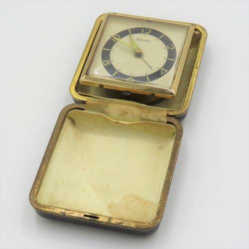 Vintage Seiko Mechanical bedside alarm clock - Working