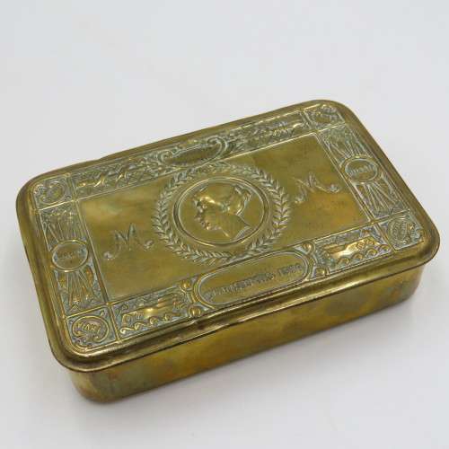 WW1 brass 1914 Christmas tin