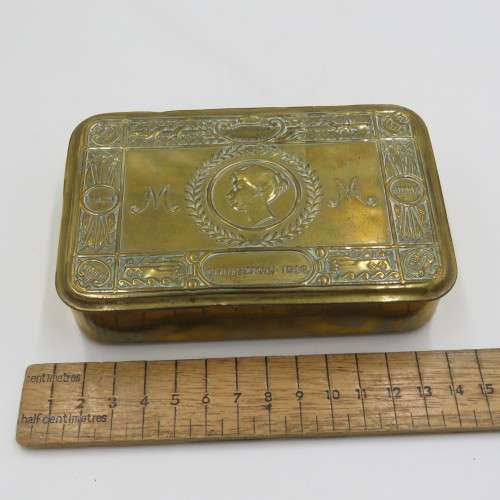 WW1 brass 1914 Christmas tin