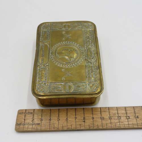 WW1 brass 1914 Christmas tin
