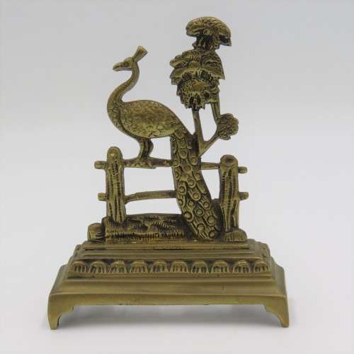 Vintage Peacock design brass ornament