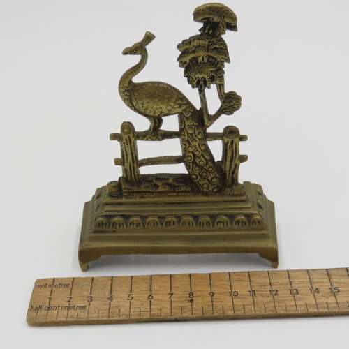 Vintage Peacock design brass ornament