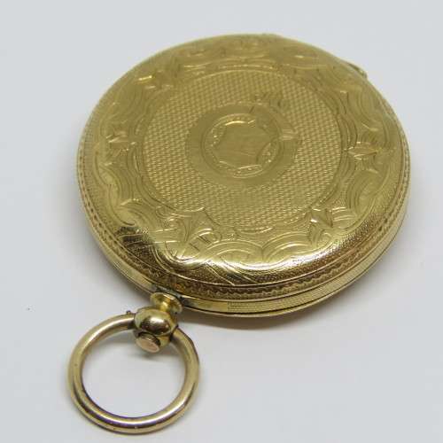 Antique 18kt Gold pocketwatch with small dial - Working - No key