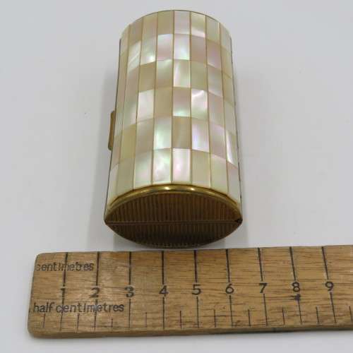 Vintage Gilded trinket box with mother of pearl lid