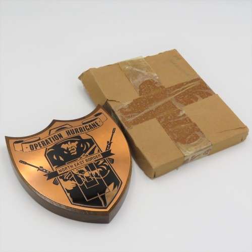 Rhodesia Operation Hurricane North East Border plaque - In box