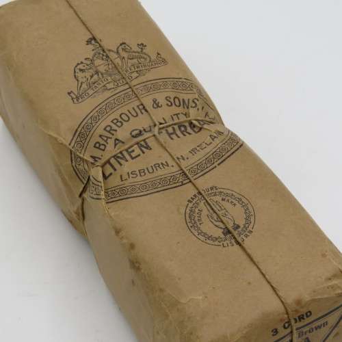 Antique WM. Barbour and Sons Linen Thread - Still sealed - Whitey Brown 16 A