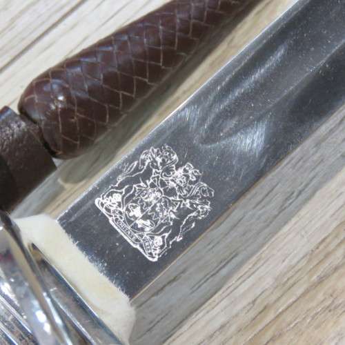 Old South African Ceremonial Officer`s dress sword with Sam Browne leather belt - GMS Solingen