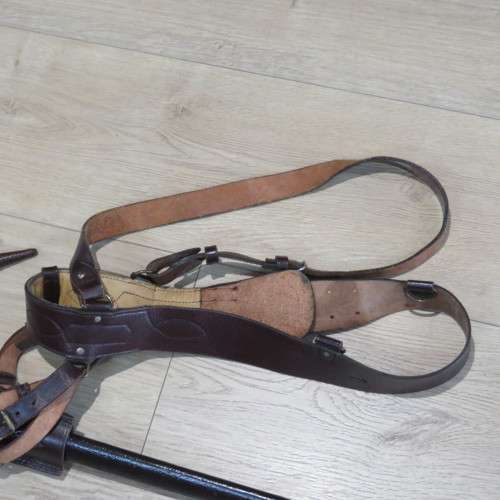 Old South African Ceremonial Officer`s dress sword with Sam Browne leather belt - GMS Solingen