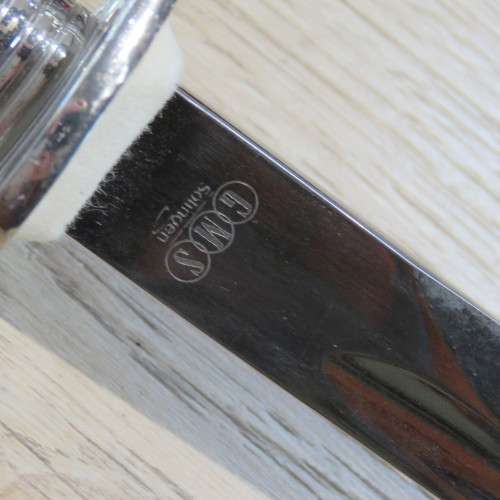 Old South African Ceremonial Officer`s dress sword with Sam Browne leather belt - GMS Solingen