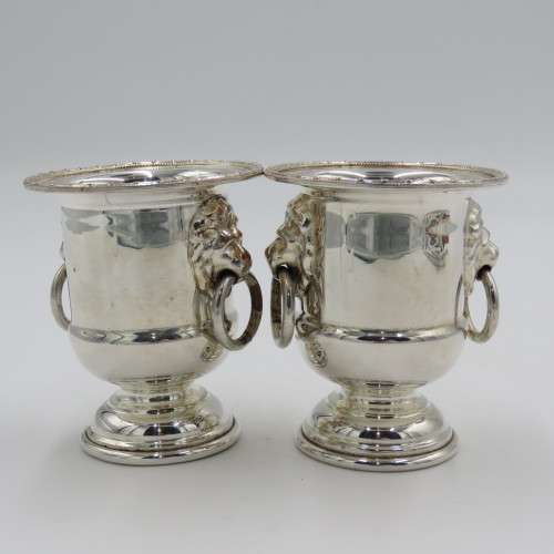 Pair of Viners Sheffield silverplated tooth pick holders