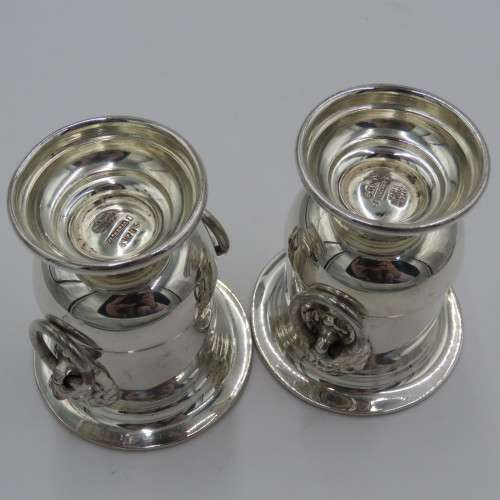 Pair of Viners Sheffield silverplated tooth pick holders