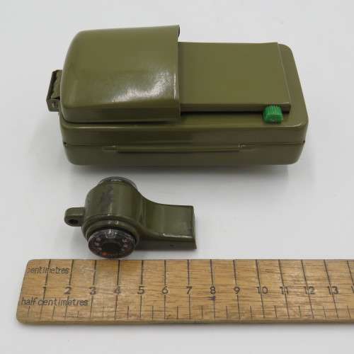 Military pocket lantern and whistle in SADF ammo pouch