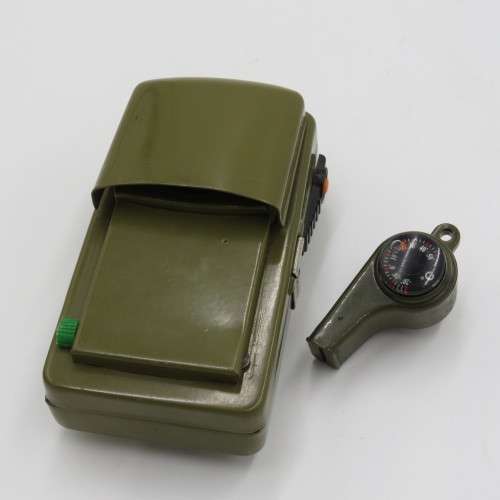 Military pocket lantern and whistle in SADF ammo pouch