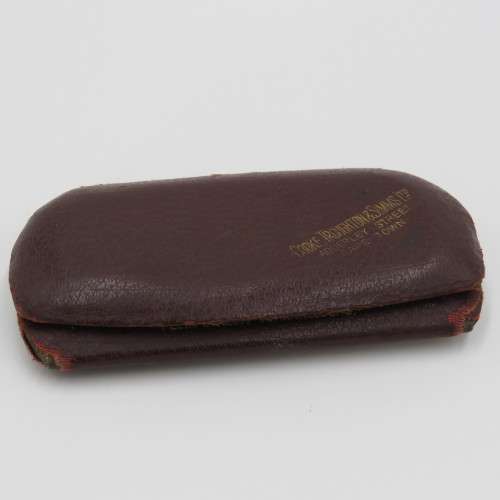 Pair of antique goldplated spectacle glasses in case