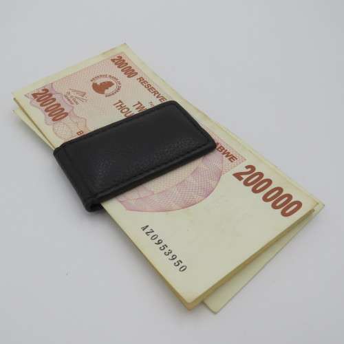 Leather money clip - Notes in photos not included