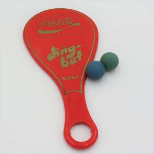Vintage Coca-Cola Russel Ding-bat Super with 2 balls - Needs string