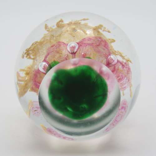 Vintage handmade glass paperweight