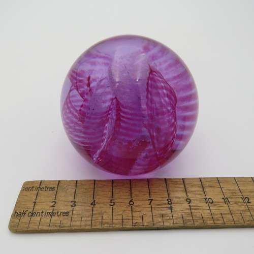 Vintage Caithness Fiesta handmade glass paperweight - Scotland