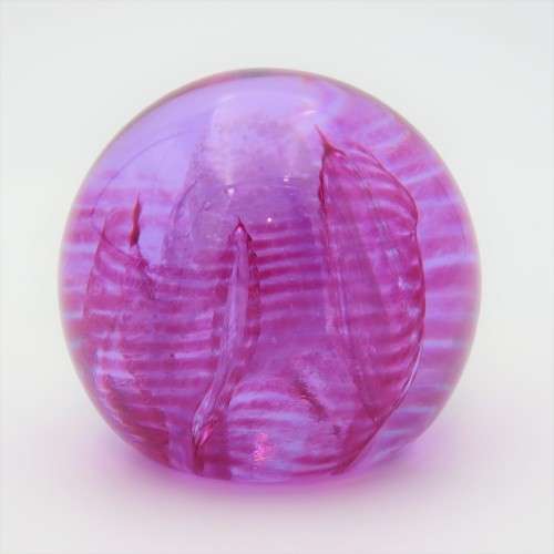 Vintage Caithness Fiesta handmade glass paperweight - Scotland