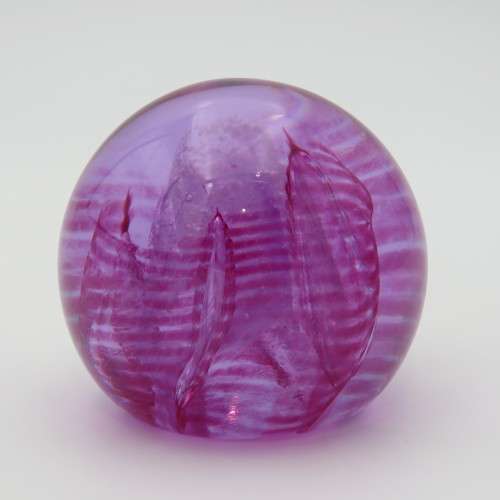 Vintage Caithness Fiesta handmade glass paperweight - Scotland