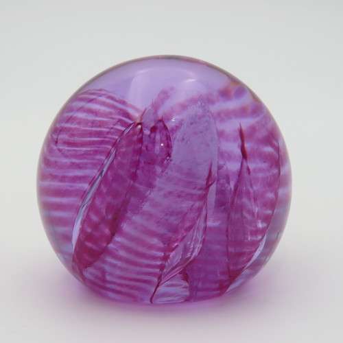 Vintage Caithness Fiesta handmade glass paperweight - Scotland