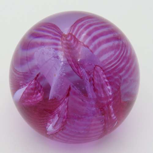 Vintage Caithness Fiesta handmade glass paperweight - Scotland